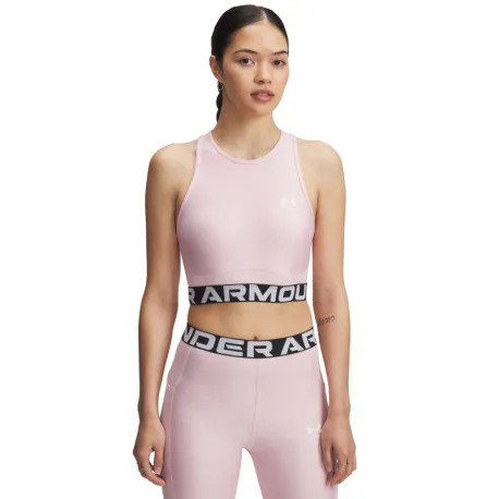 Dámske tréningové tielko UNDER ARMOUR HeatGear Rib Tank-PNK