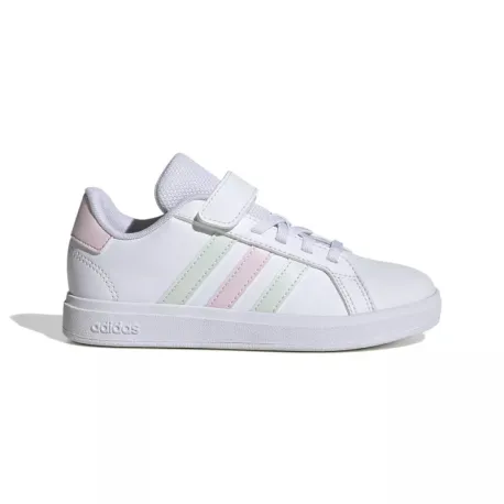 Dievčenská rekreačná obuv ADIDAS Grand Court 2.0 K cloud white clear pink