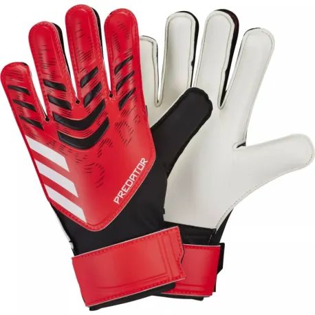 Juniorské futbalové brankárske rukavice ADIDAS PRED GL TRN J BLACK LUCRED WHITE