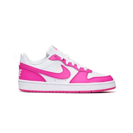 Dievčenská rekreačná obuv NIKE Court Borough Low Recraft Jr white laser fuchsia