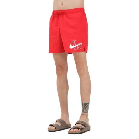 Pánske plavky NIKE SWIM NIKE LOGO LAP 5 inch UNIVER-UNIVERSITY RED