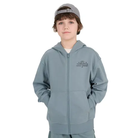 Chlapčenská mikina so zipsom 4F JUNIOR SWEATSHIRT-JWSS25TSWSM1522-46S-TURQUISE