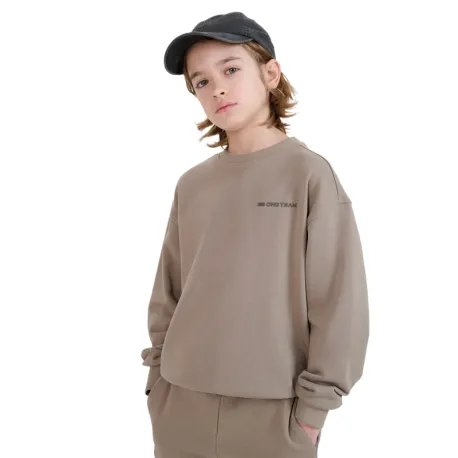Chlapčenská mikina 4F JUNIOR SWEATSHIRT-JWSS25TSWSM1713-83S-BEIGE