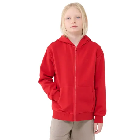 Chlapčenská mikina so zipsom 4F JUNIOR SWEATSHIRT-JWSS25TSWSM1851-62S-RED