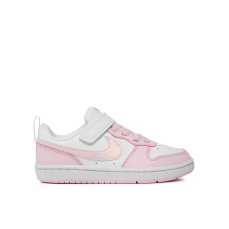 Dievčenská rekreačná obuv NIKE Court Borough Low Recraft K white pink foam