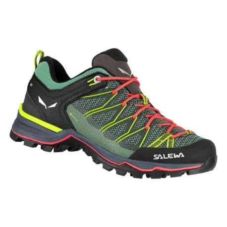 Dámska nízka turistická obuv SALEWA Mountain Trainer Lite GTX W feld green flue coral