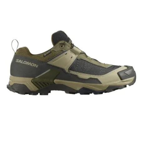 Pánska nízka turistická obuv SALOMON X Ultra 5 GTX M martini olive gray green blue nights