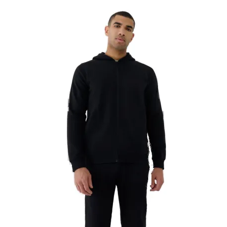 Pánska mikina so zipsom 4F SWEATSHIRT-WSS25TSWSM1584-20S-DEEP BLACK