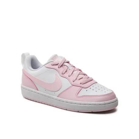 Dievčenská rekreačná obuv NIKE Court Borough Low Recraft Jr white pink foam