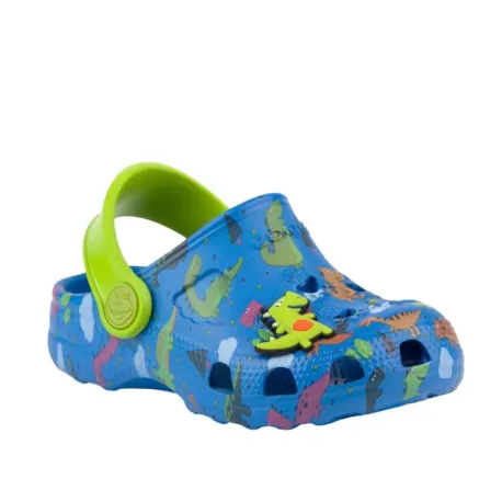 Chlapčenské kroksy (rekreačná obuv) COQUI Little Frog + Amulet K royal lime dino