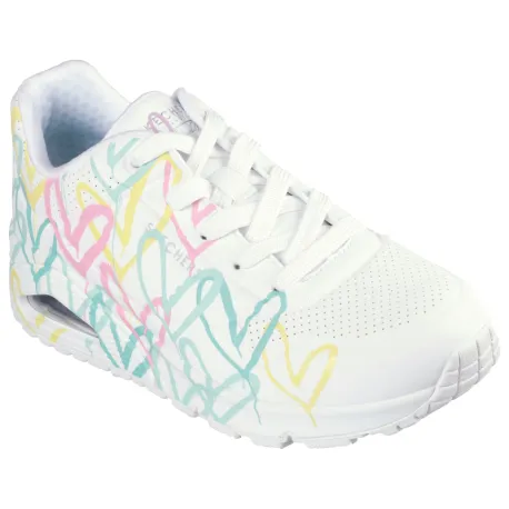 Dámska rekreačná obuv SKECHERS Uno Changed Love W white multi color