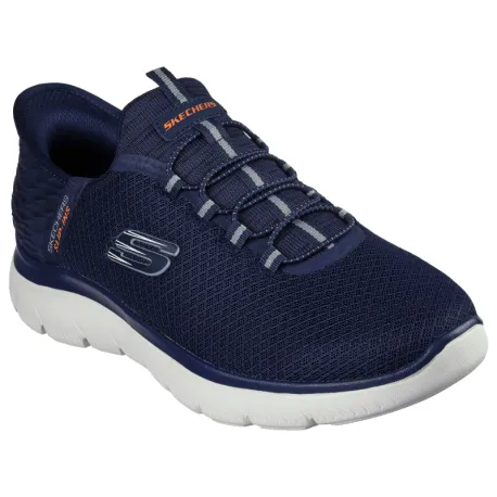 Pánska rekreačná obuv SKECHERS Summits High Range Slip-Ins M navy white