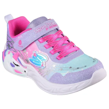 Dievčenská rekreačná obuv SKECHERS S Lights Unicorn Wishful Magic K lavender hot pink