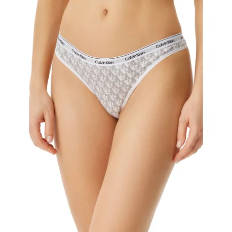 Dámske nohavičky CALVIN KLEIN THONG-PLUSH MONOGRAM