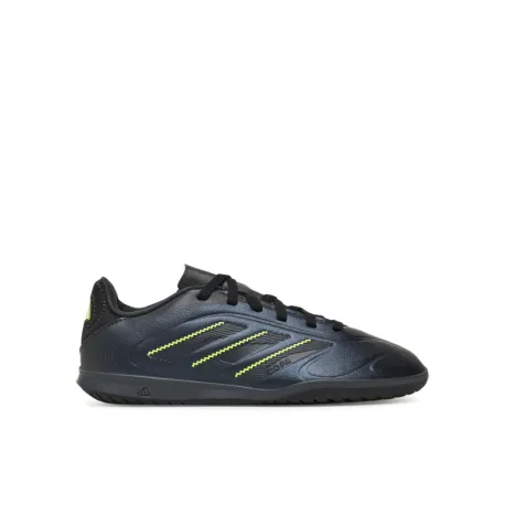 Chlapčenské futbalové kopačky halové ADIDAS Copa Pure III Club K IN core black dgh solid grey lucid lemon