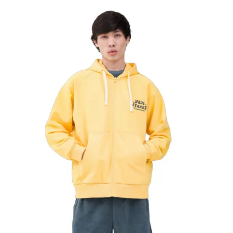 Pánska mikina so zipsom 4F SWEATSHIRT-WSS24TSWSM1029-71S-YELLOW