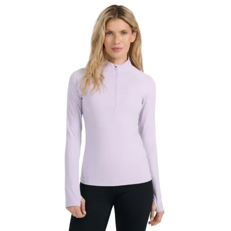 Dámske termo tričko s dlhým rukávom a s polovičným zipsom 4F BRUSHED UNDERWEAR F096-WAW25UBRUF096-52S-LIGHT VIOLET