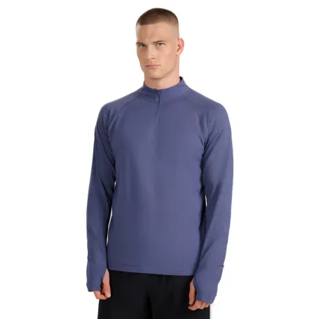Pánska zateplená bežecká mikina s 1 2 zipsom 4F SWEATSHIRT FNK M576-WAW25TFSWM576-32S-DENIM