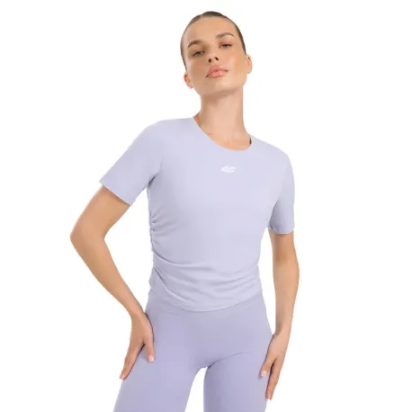 Dámske tréningové tričko s krátkym rukávom 4F TSHIRT FNK F1524-WAW25TFTSF1524-34S-LIGHT BLUE
