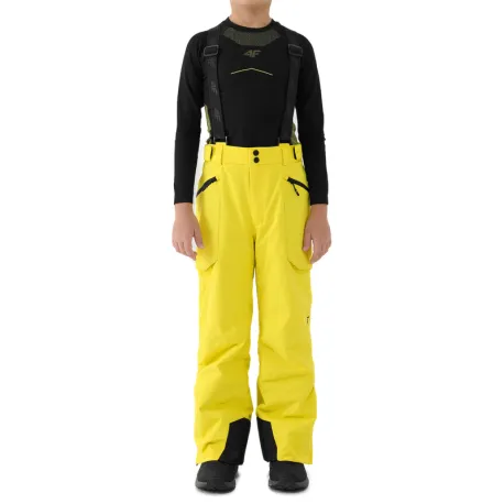 Chlapčenské lyžiarske nohavice 4F JUNIOR TROUSERS FNK M0953-4FJWAW25TFTRM0953-71S-YELLOW