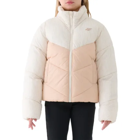 Dievčenská bunda 4F JUNIOR DOWN JACKET F614-4FJWAW25TDJAF614-12S-CREME