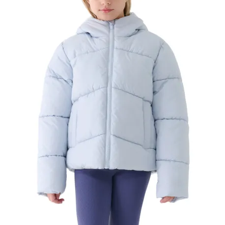 Dievčenská bunda 4F JUNIOR DOWN JACKET F615-4FJWAW25TDJAF615-34S-LIGHT BLUE