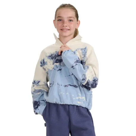 Dievčenská lyžiarska flisová mikina 4F JUNIOR FLEECE F343-4FJWAW25TFLEF343-90A-MULTICOLOUR ALLOVER