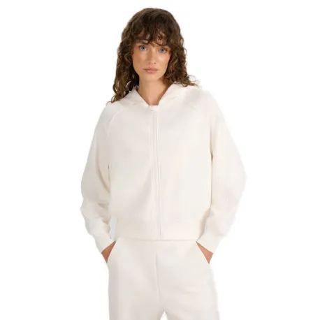 Dámska mikina so zipsom 4F SWEATSHIRT F1835-WAW25TSWSF1835-11S-OFF WHITE