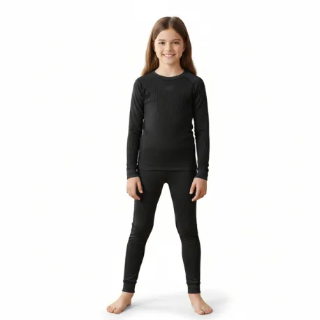 Dievčenské termoprádlo vrchný a spodný diel 4F JUNIOR SEAMLESS UNDERWEAR F251-4FJWAW25USEAF251-20S-DEEP BLACK