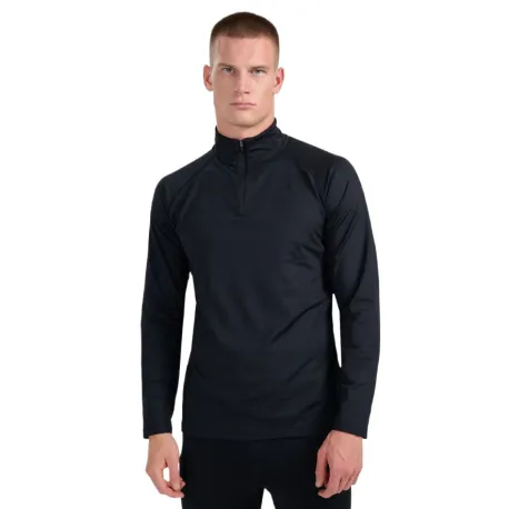 Pánska zateplená lyžiarska mikina s 1 2 zipsom 4F BRUSHED UNDERWEAR M101-WAW25UBRUM101-20S-DEEP BLACK