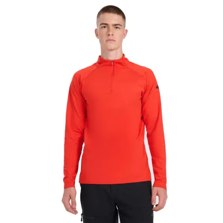 Pánska zateplená lyžiarska mikina s 1 2 zipsom 4F BRUSHED UNDERWEAR M101-WAW25UBRUM101-62S-RED
