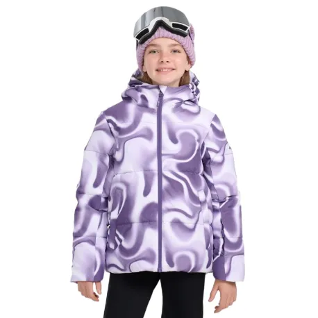 Dievčenská lyžiarska bunda 4F JUNIOR TECHNICAL JACKET F0826-4FJWAW25TTJAF0826-90A-MULTICOLOUR ALLOVER