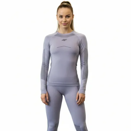 Dievčenské termoprádlo vrchný a spodný diel 4F JUNIOR SEAMLESS UNDERWEAR F250-4FJWAW25USEAF250-51S-VIOLET