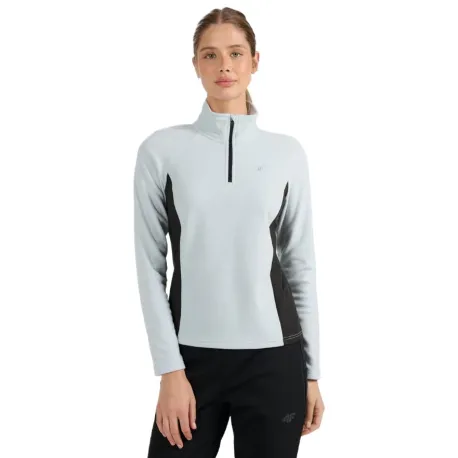 Dámska lyžiarska flisová mikina 4F FLEECE UNDERWEAR F064-WAW25UFLEF064-34S-LIGHT BLUE
