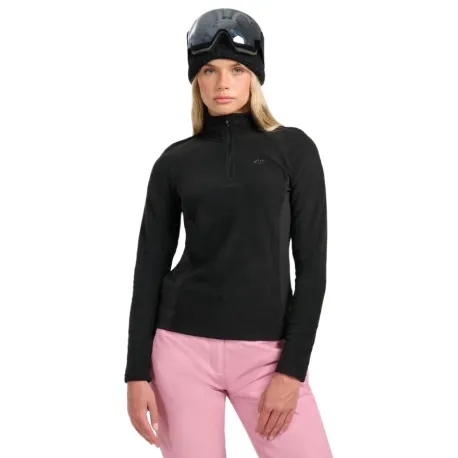 Dámska lyžiarska flisová mikina 4F FLEECE UNDERWEAR F064-WAW25UFLEF064-20S-DEEP BLACK