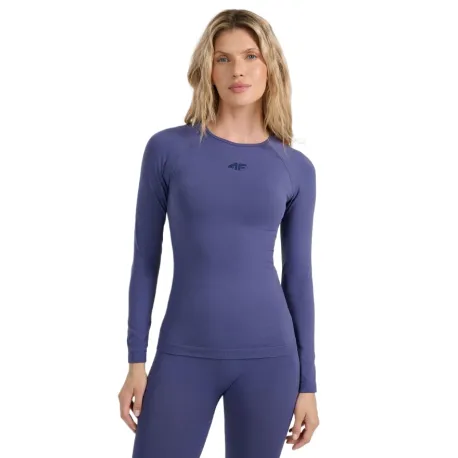 Dámske termo tričko s dlhým rukávom 4F SEAMLESS UNDERWEAR F220-WAW25USEAF220-32S-DENIM