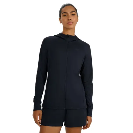 Dámska zateplená tréningová mikina so zipsom 4F SWEATSHIRT FNK F653-WMM00TFSWF653-20S-DEEP BLACK