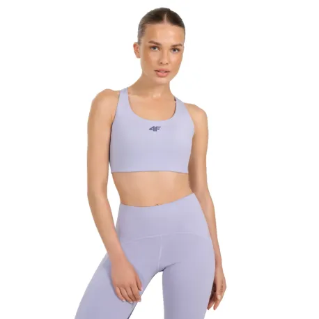 Dámska tréningová športová podprsenka 4F SPORT BRA F174-WAW25USBAF174-34S-LIGHT BLUE