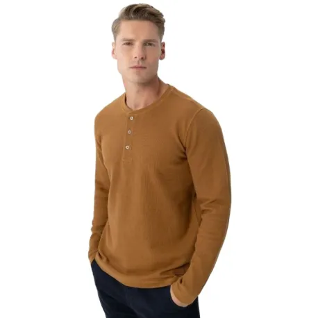 Pánske tričko s dlhým rukávom VOLCANO L-AZUX-102-BEIGE