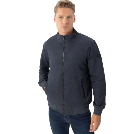 Pánska mikina so zipsom VOLCANO B-SWED-600M-NAVY MEL