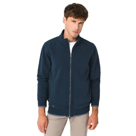 Pánska mikina so zipsom VOLCANO B-LED-600-NAVY