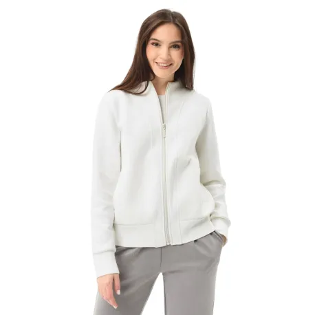 Dámska mikina so zipsom VOLCANO B-YASMIN-101-CREAM