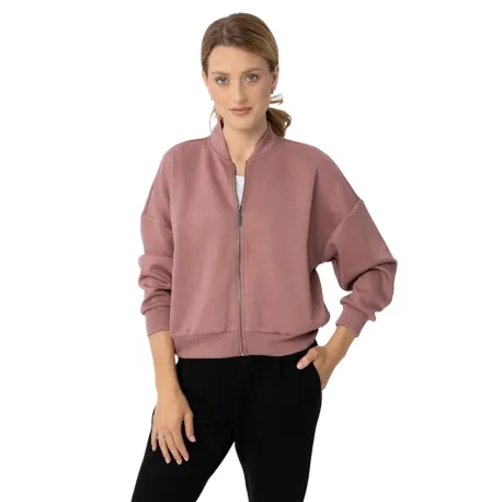 Dámska mikina so zipsom VOLCANO B-CHERRY-401-PINK