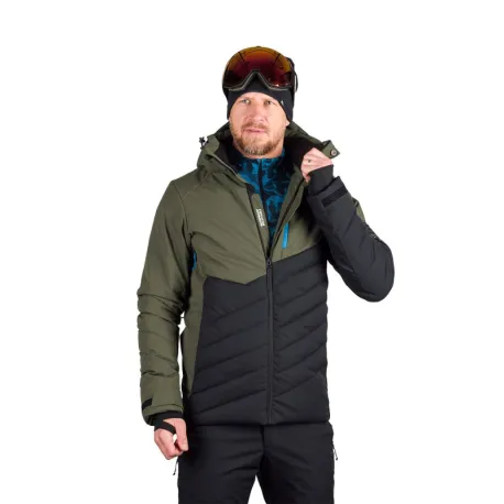 Pánska lyžiarska bunda NORTHFINDER ZYGMUNT-550blackdarkgreen