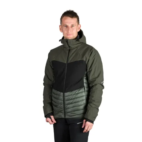 Pánska turistická bunda NORTHFINDER EMERYK-550blackdarkgreen