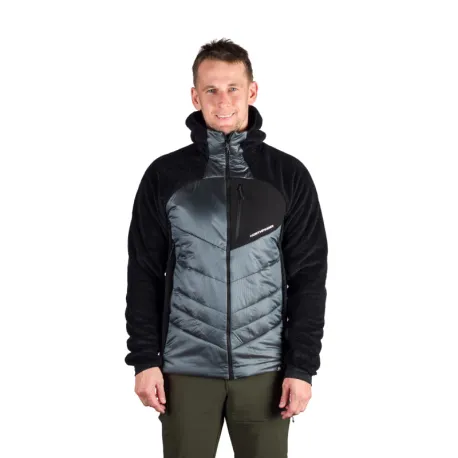 Pánska zateplená turistická mikina so zipsom NORTHFINDER EMERYTH-811darkblueblack