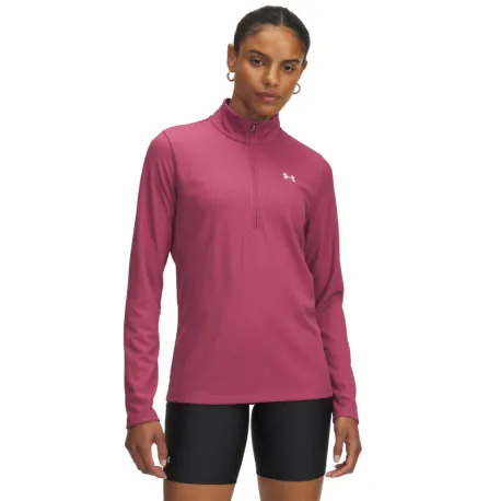 Dámska tréningová mikina s 1 2 zipsom UNDER ARMOUR Tech Rib 1 2 Zip-RED