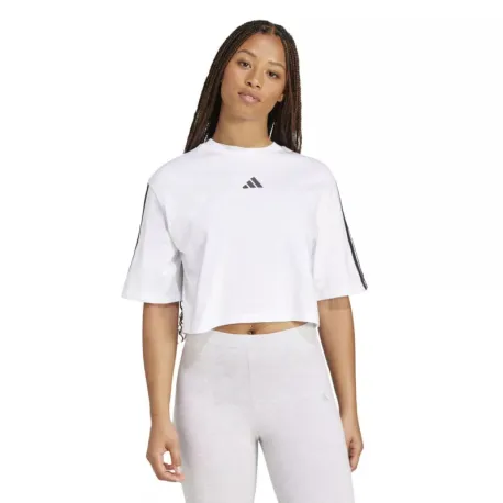 Dámske tričko s krátkym rukávom ADIDAS W 3S SJ TLR T WHITE BLACK