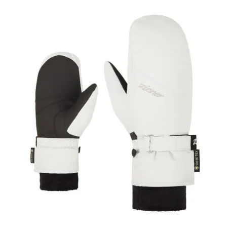 Dámske lyžiarske rukavice ZIENER Klairo-Z GTX + Gore plus warm Mitten-113039-183-White fog
