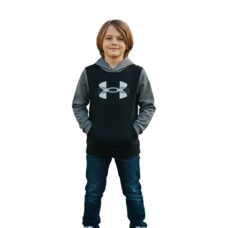 Chlapčenská zateplená mikina s kapucňou UNDER ARMOUR UA Rival Flc Cblck Grphc HD